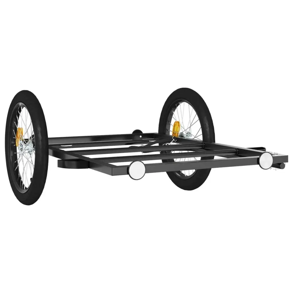 Bicycle Cargo Trailer Iron 135x68x37cm Black