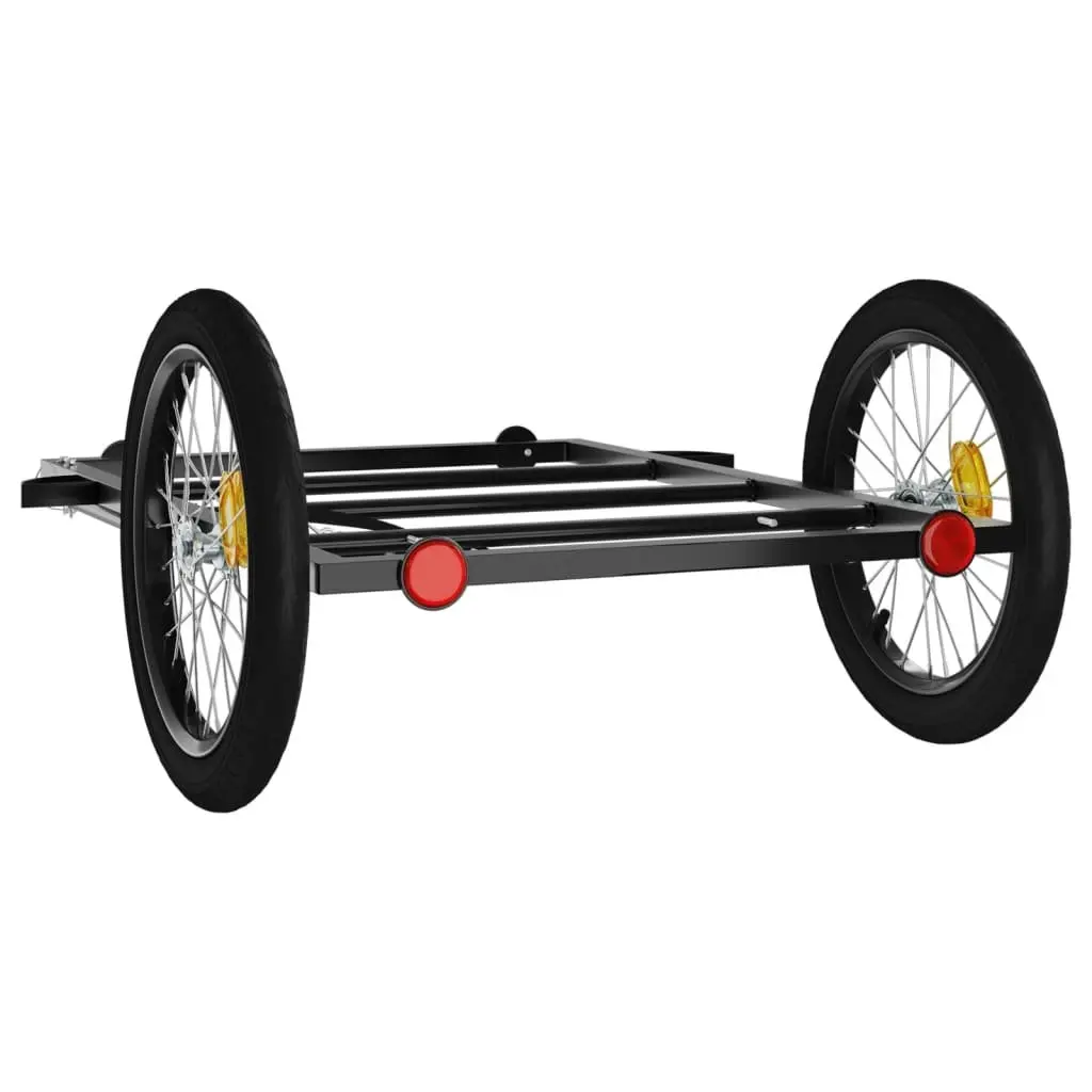 Bicycle Cargo Trailer Iron 135x68x37cm Black