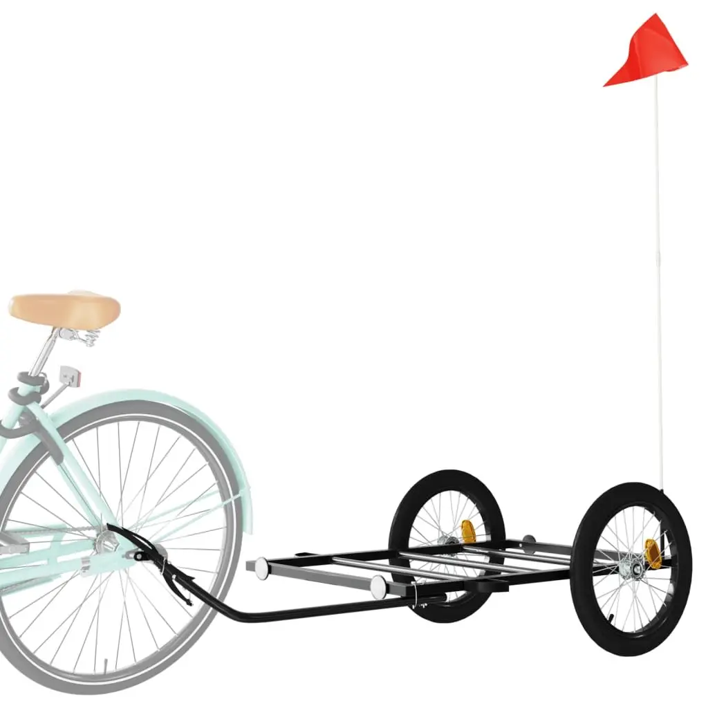 Bicycle Cargo Trailer Iron 135x68x37cm Black
