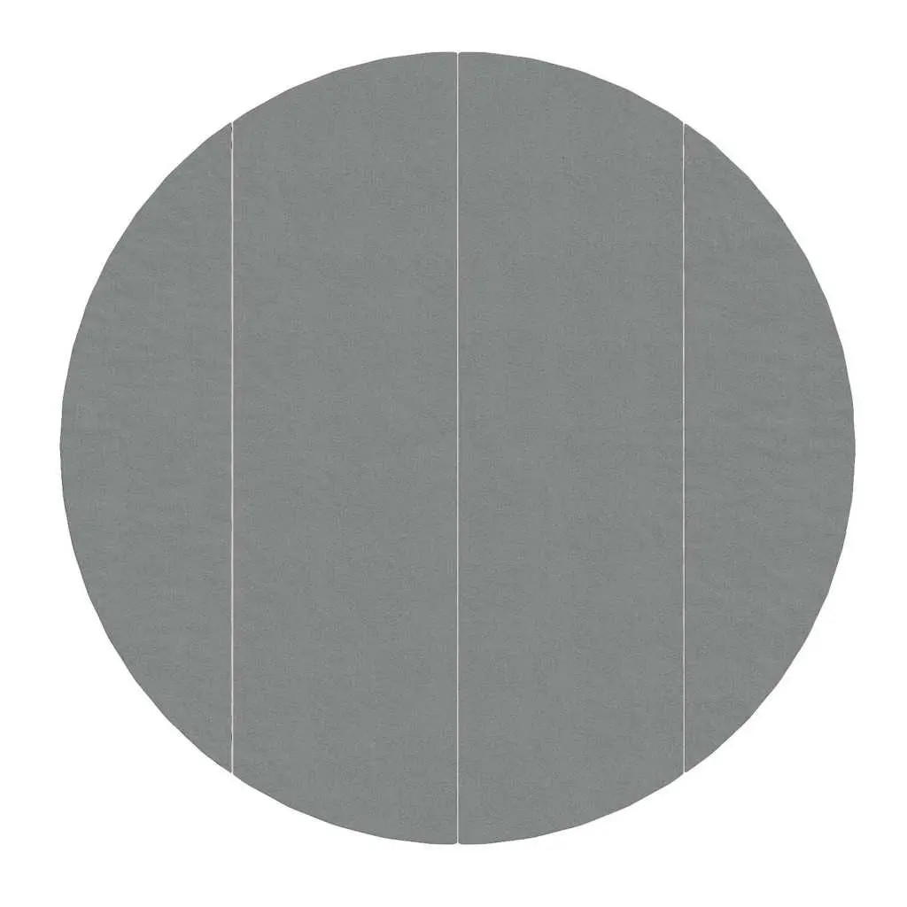 Round Light Grey Pool Ground Cloth Ø458 cm Polyester