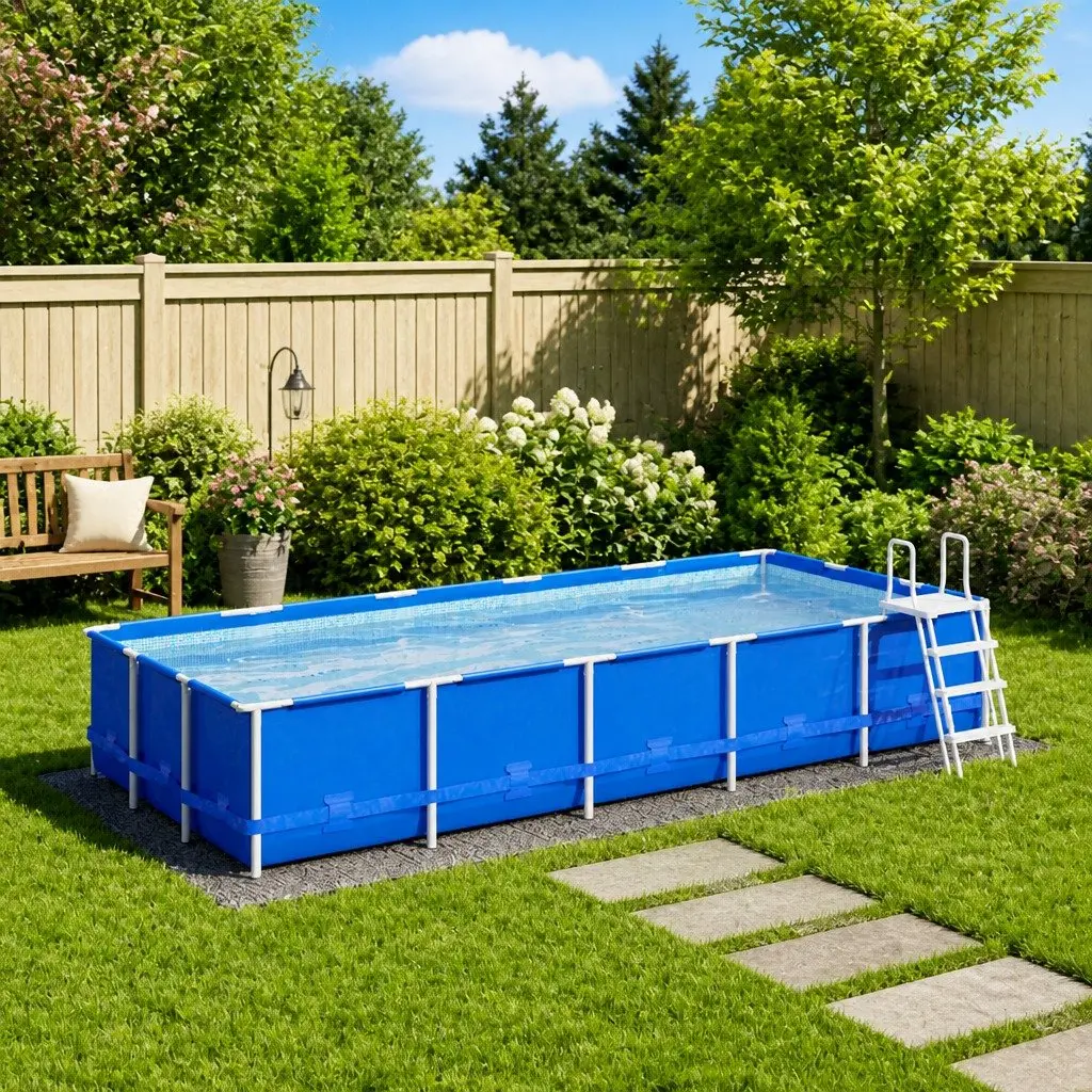 Pool Ground Cloth 550x280cm Grey Geotextile Protector