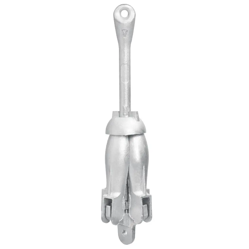 4kg Silver Cast Iron Folding Anchor with 4-Claw Grapnel