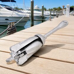 6 kg Silver Cast Iron Folding Anchor for Secure Docking