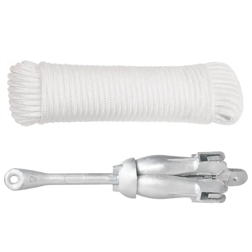 8kg Cast Iron Folding Anchor with Rope