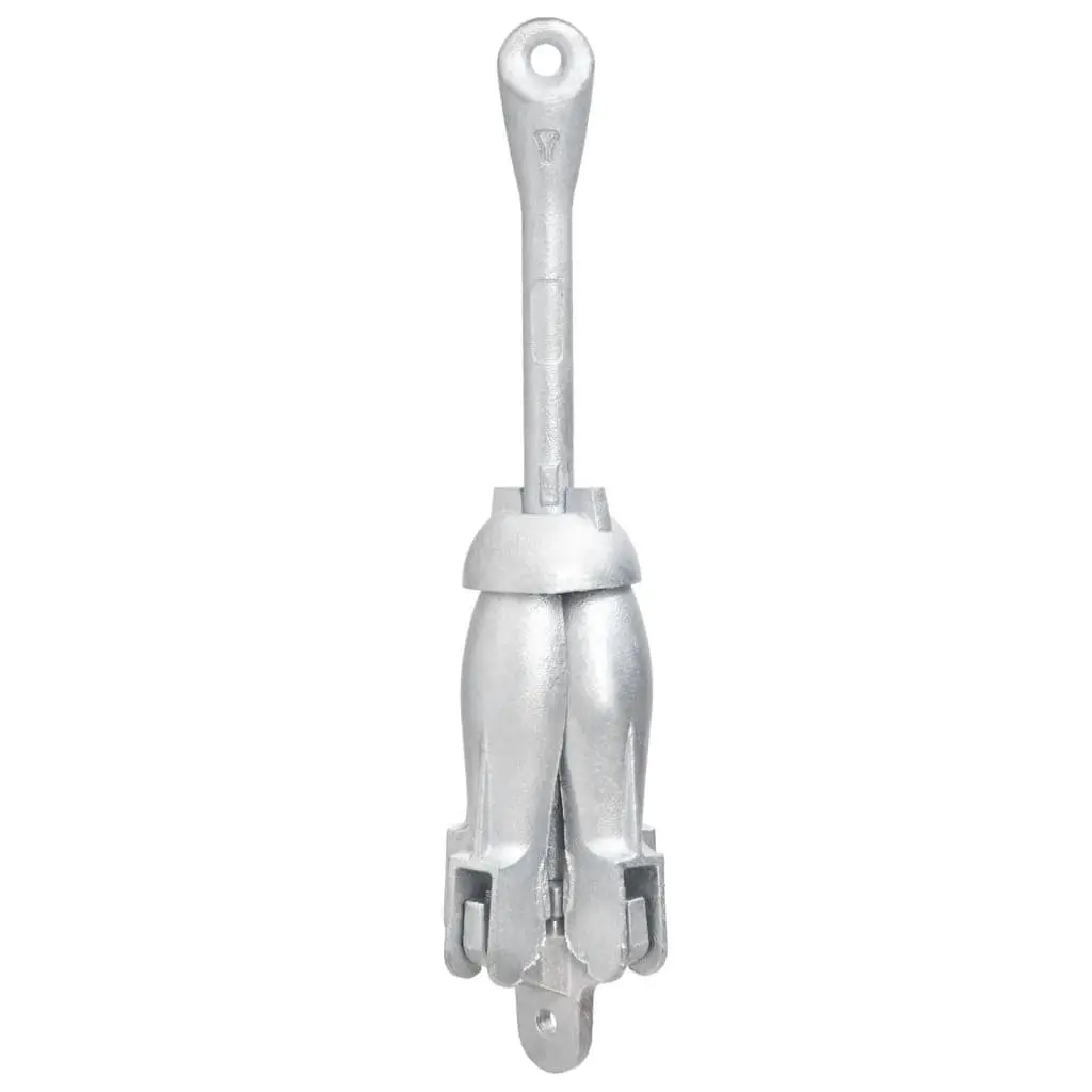 4-Claw Folding Anchor with Rope 2.5 kg Silver