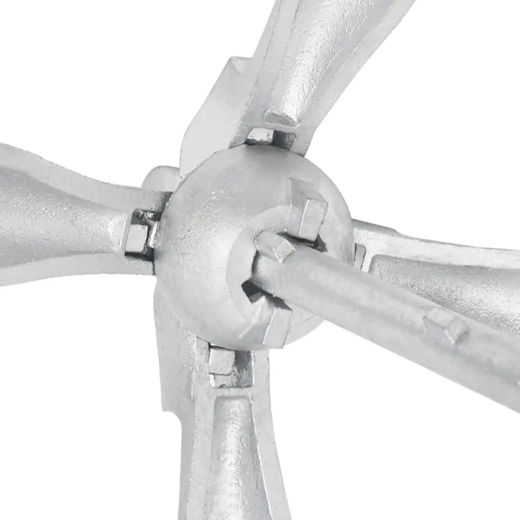 4-Claw Folding Anchor with Rope 2.5 kg Silver