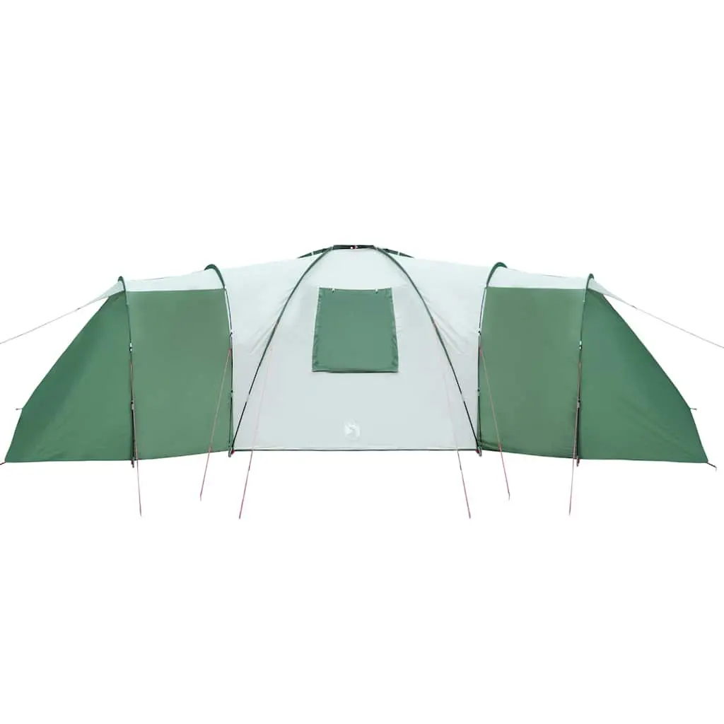 Dome Tent Polyester 12-Person Green Waterproof Camping Shelter Detachable Rainfly