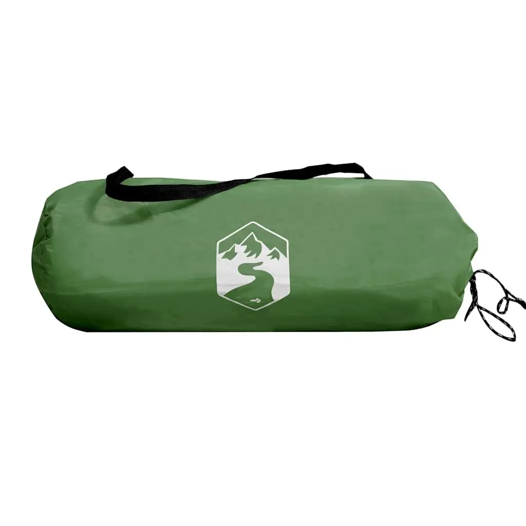 Camping Tent Polyester 2-Person Green Waterproof Taped Seams Mesh Ventilation