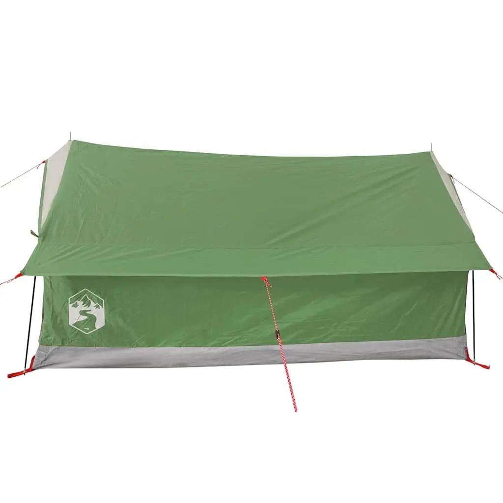 Camping Tent Polyester 2-Person Green Waterproof Taped Seams Mesh Ventilation