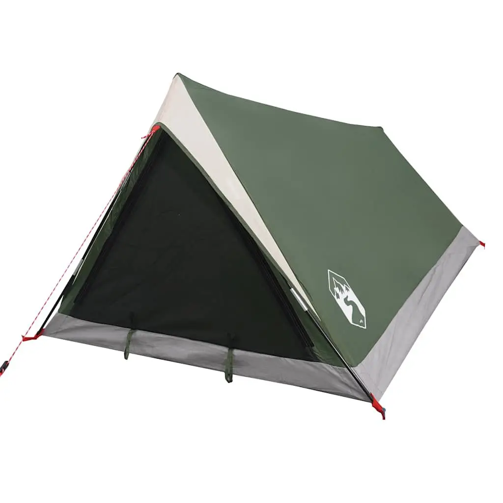 Camping Tent Polyester 2 Person Green Waterproof Mosquito Protection Easy Setup
