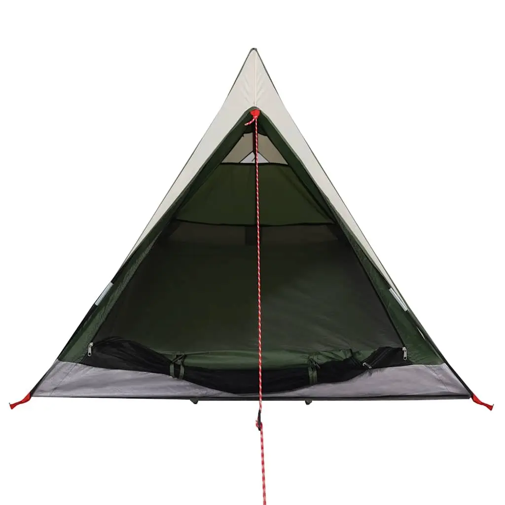 Camping Tent Polyester 2 Person Green Waterproof Mosquito Protection Easy Setup