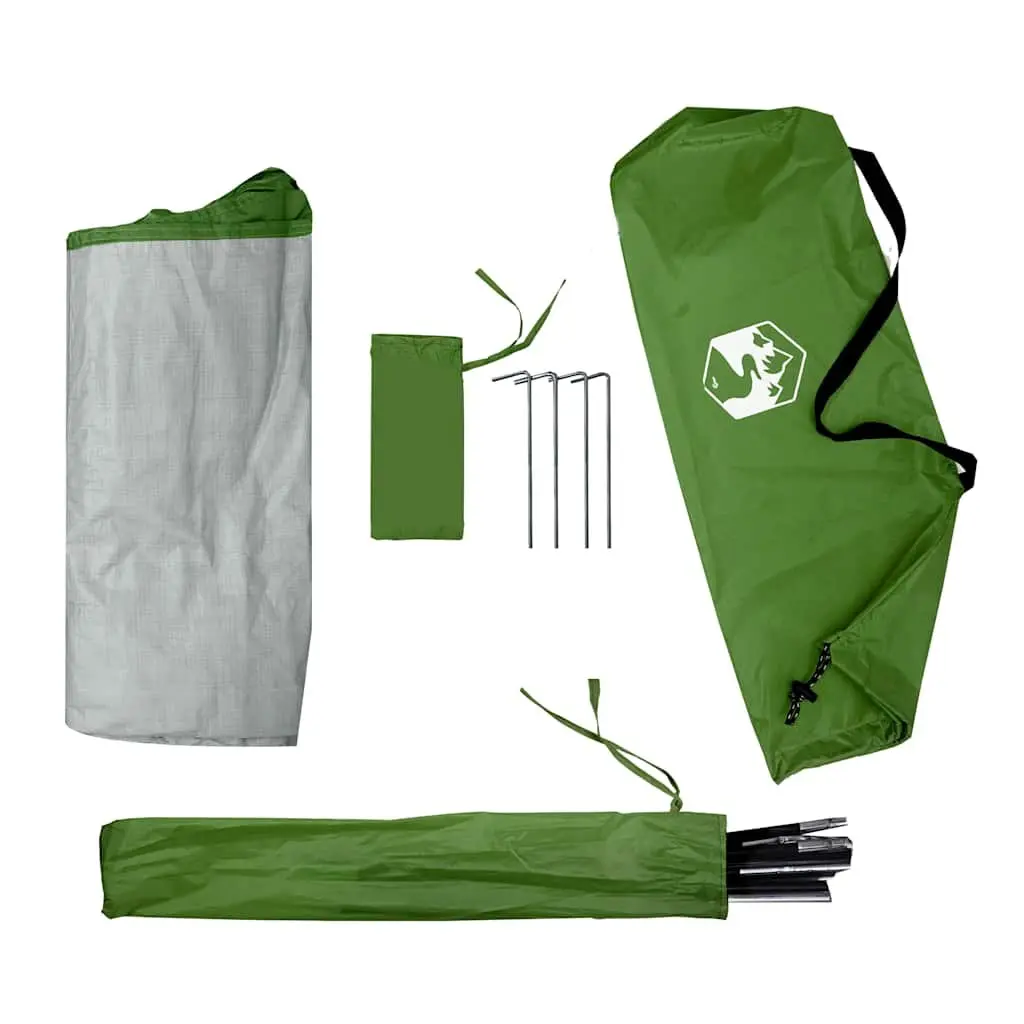 Green Waterproof Camping Organizer with 9 Compartments