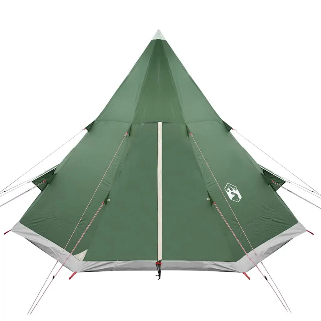 Camping Tent Polyester 4-Person Tipi Waterproof Green Portable