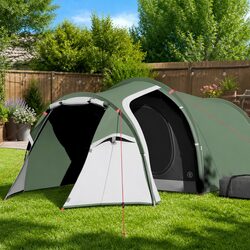 Durable Tunnel 2-Person Camping Tent in Green