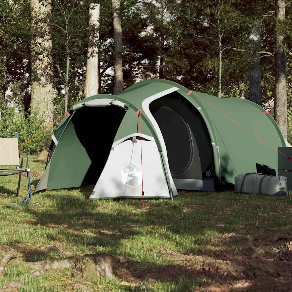 Camping Tent Polyester 2-Person Green Tunnel Style Waterproof