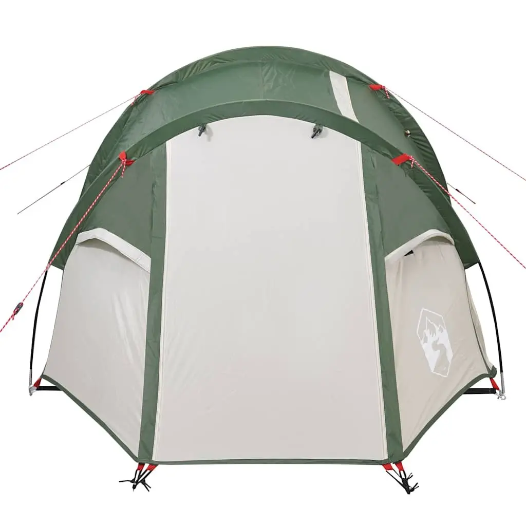 Camping Tent Polyester 2-Person Green Tunnel Style Waterproof