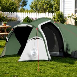 3-Person Green Waterproof Tunnel Camping Tent
