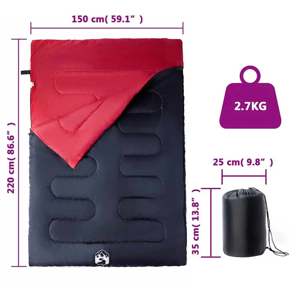 Double Sleeping Bag with Pillows for Camping