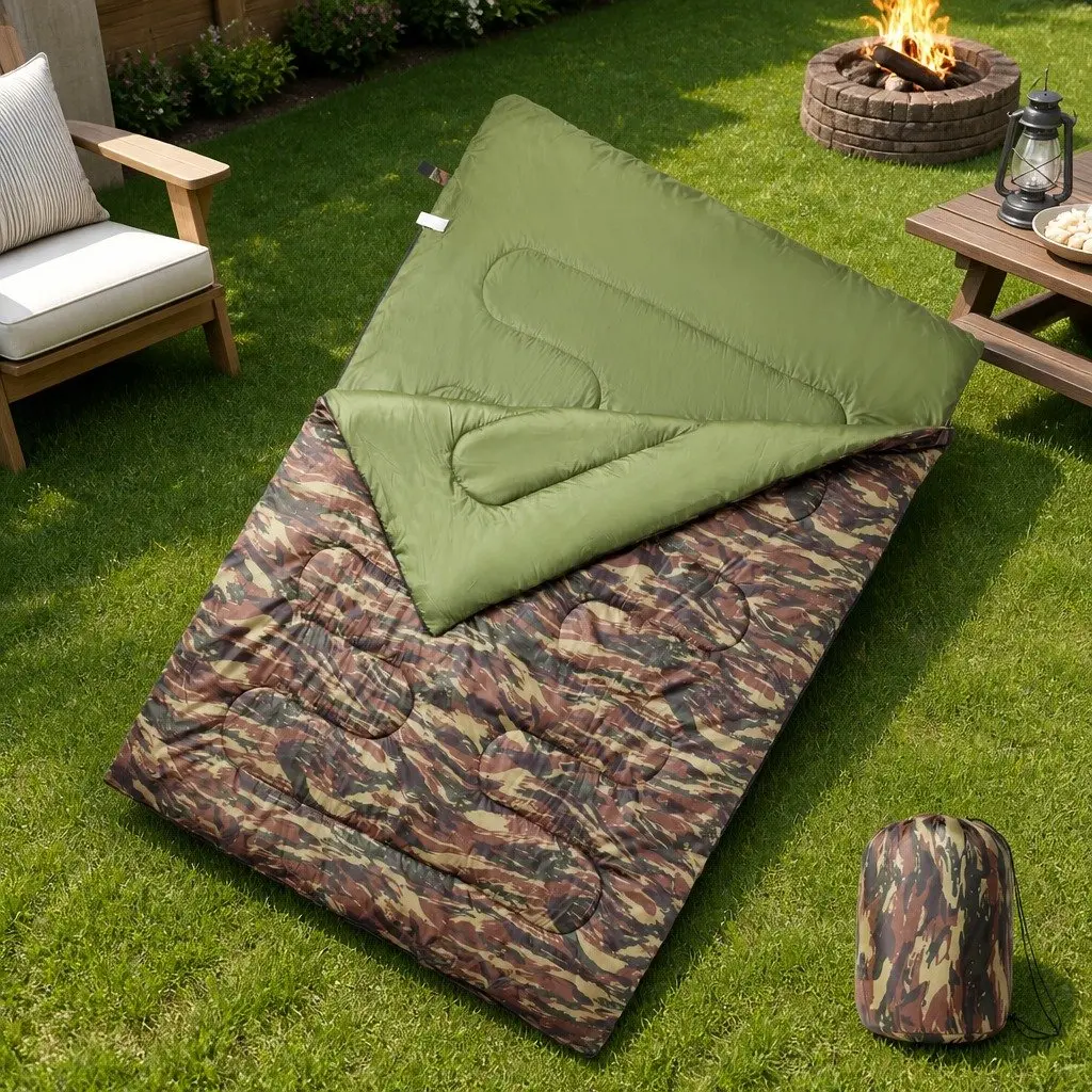 Double Sleeping Bag with Pillows for Camping