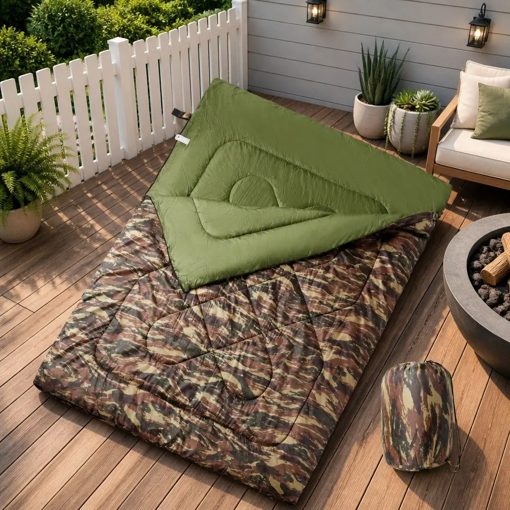 Double Sleeping Bag with Pillows for Couples