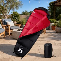 Durable Mummy Sleeping Bag for Adults - Red