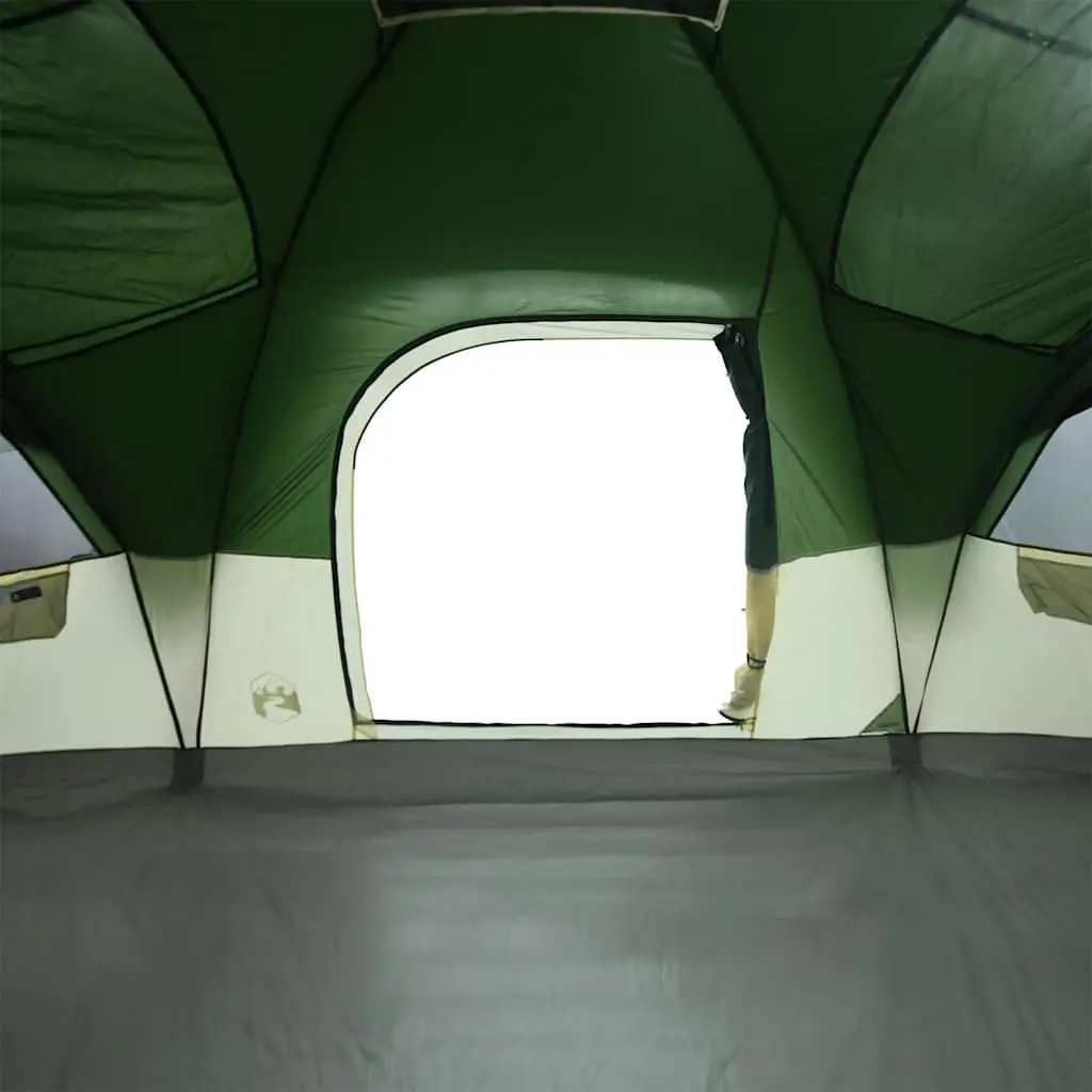 Dome Tent Fibreglass 11-Person Green Waterproof Polyester