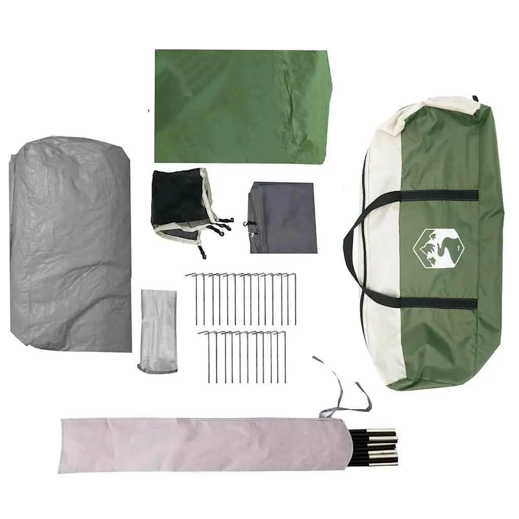 Dome Tent Fibreglass 11-Person Green Waterproof Polyester