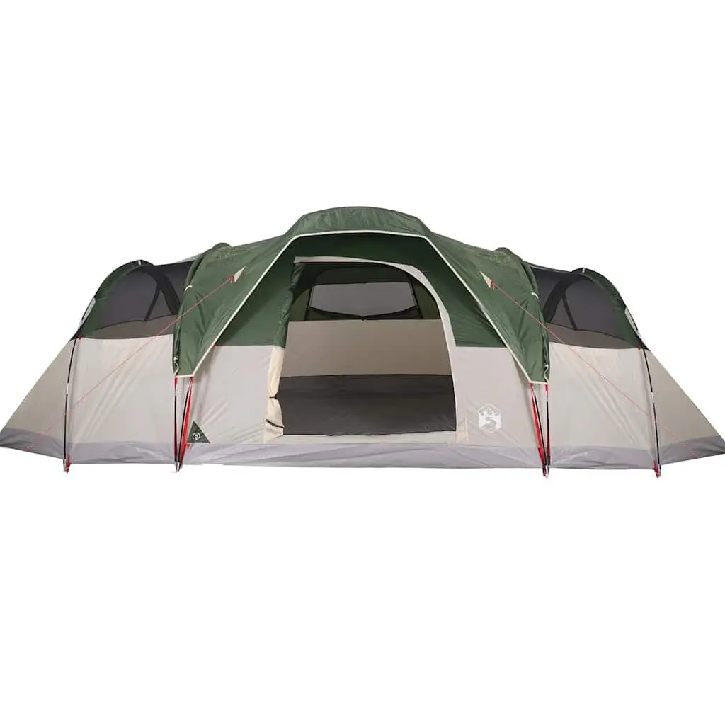 Dome Tent Fibreglass 11-Person Green Waterproof Polyester