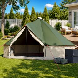 6-Person Green Waterproof Tipi Family Camping Tent