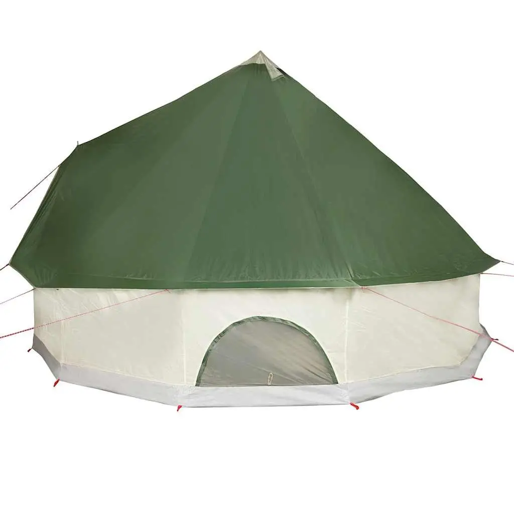 Camping Tent Polyester 6 Person Tipi Green Waterproof Portable Outdoor Shelter