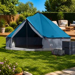 Durable 6-Person Tipi Camping Tent in Blue