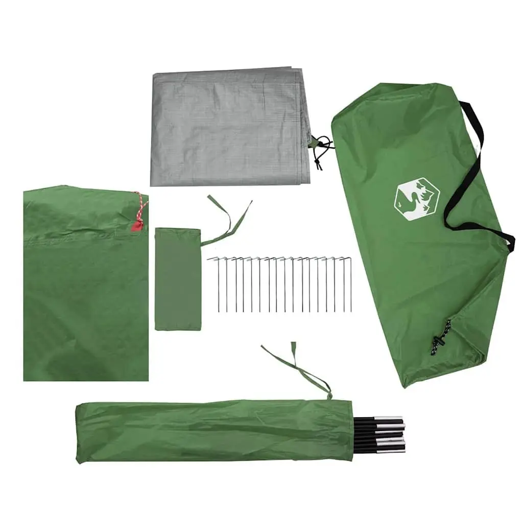 8-Person Family Camping Tent Tipi Style Green