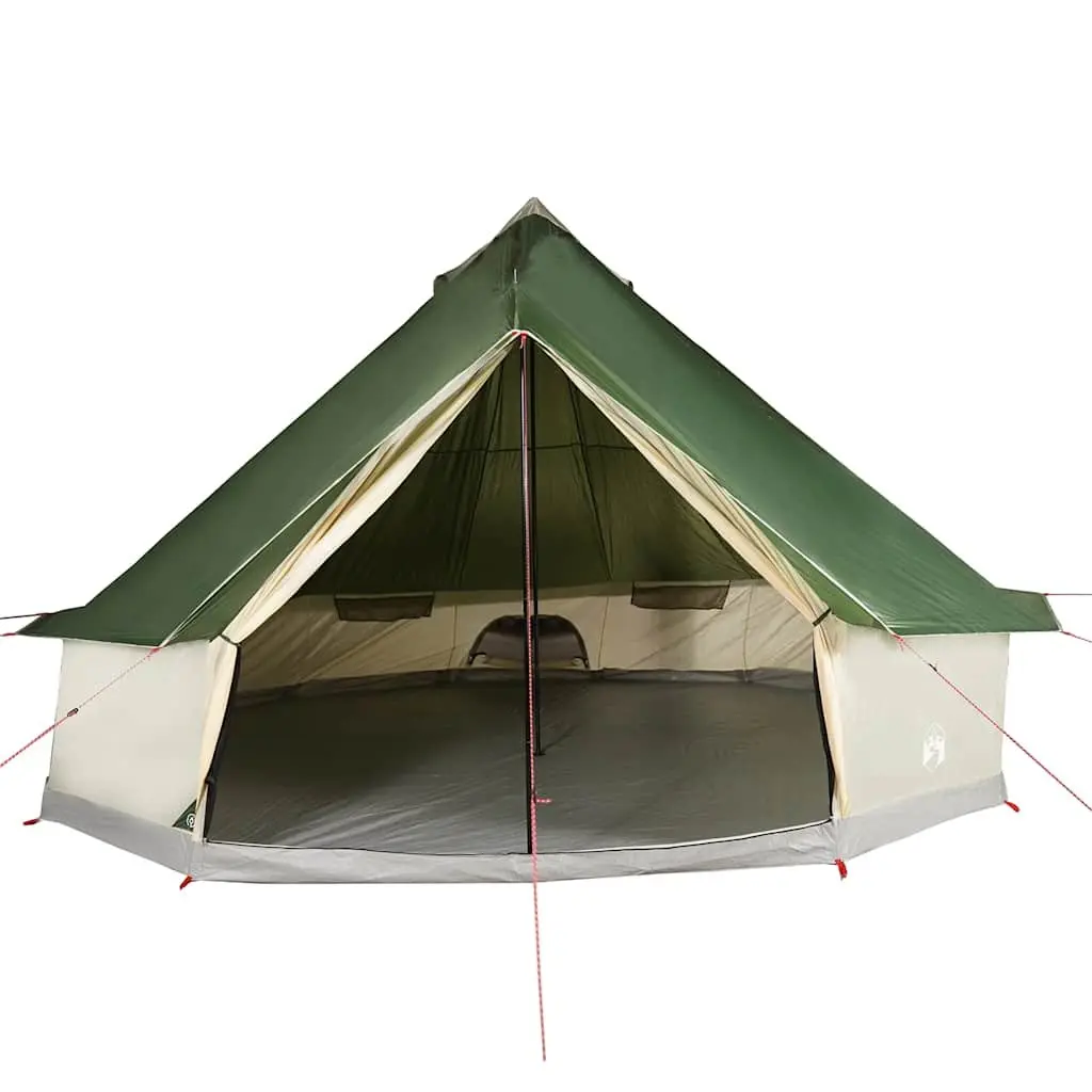 8-Person Family Camping Tent Tipi Style Green