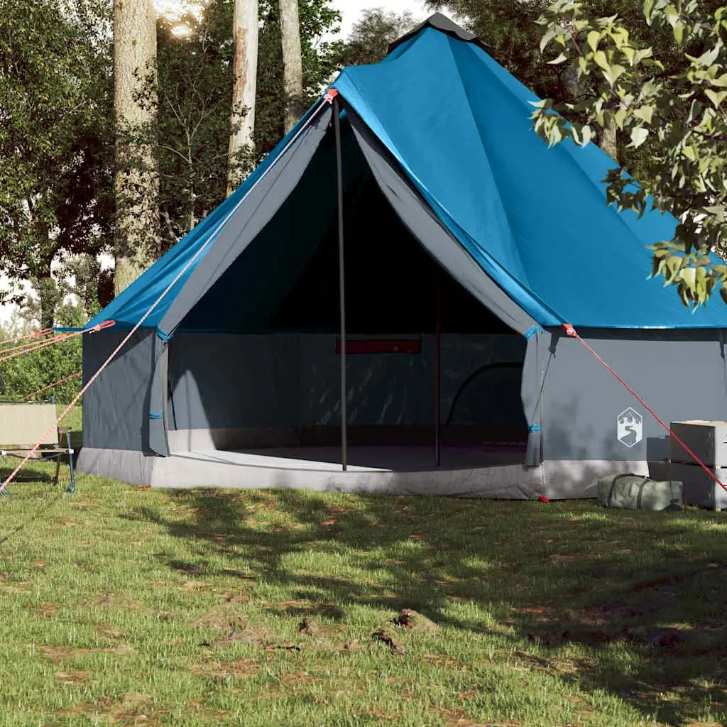 10-Person Tipi Tent in Blue for Family Camping