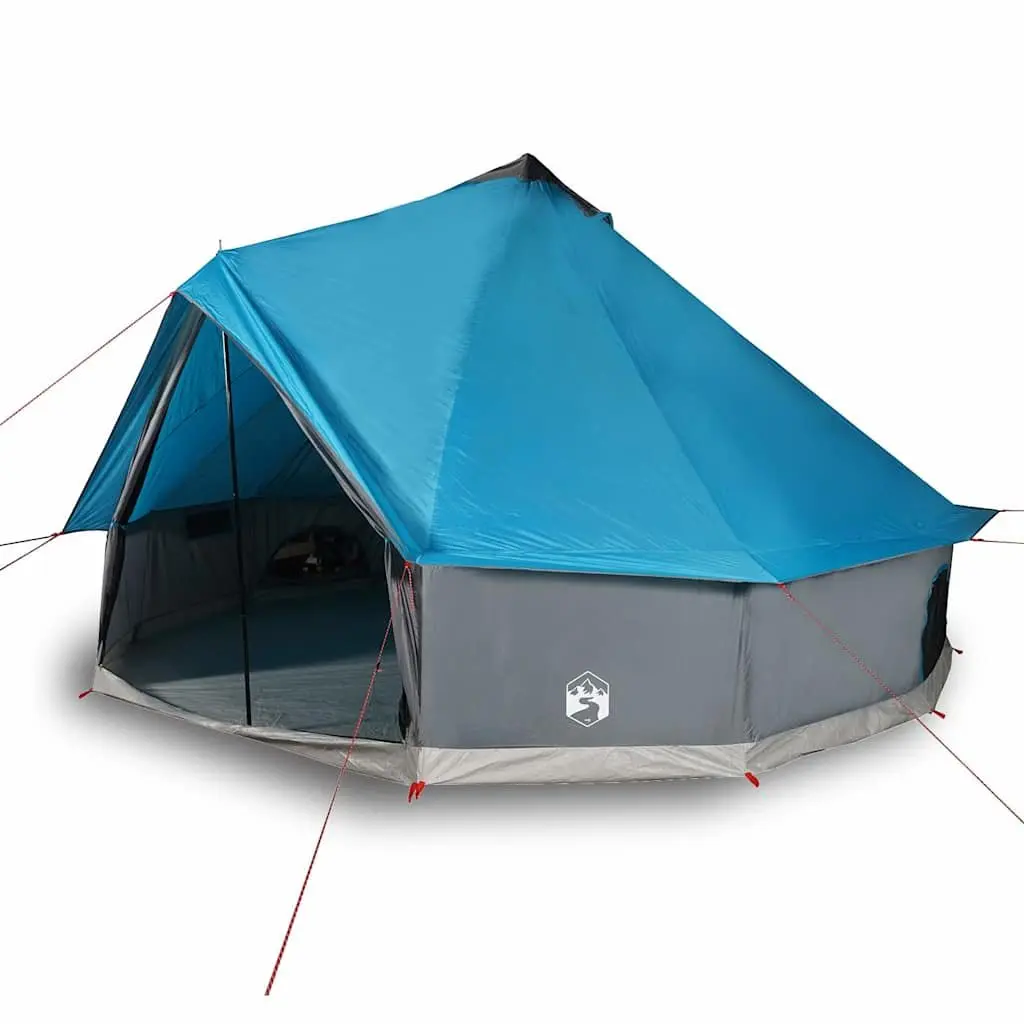 10-Person Tipi Tent in Blue for Family Camping