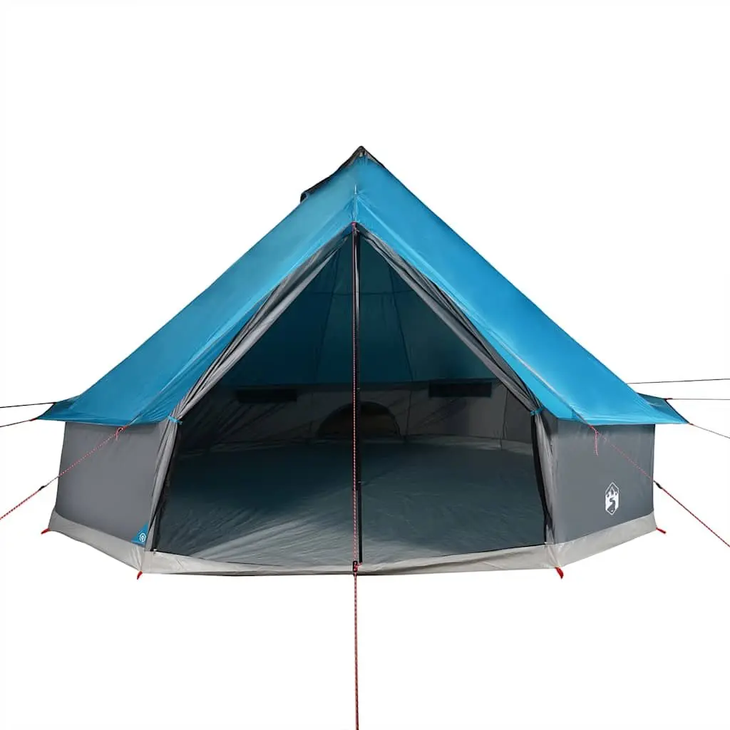 10-Person Tipi Tent in Blue for Family Camping