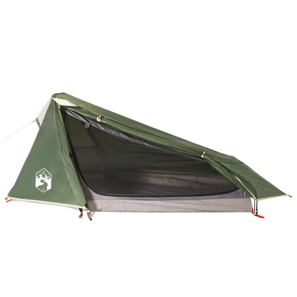 Camping Tent Polyester 1-Person Tunnel Waterproof Green
