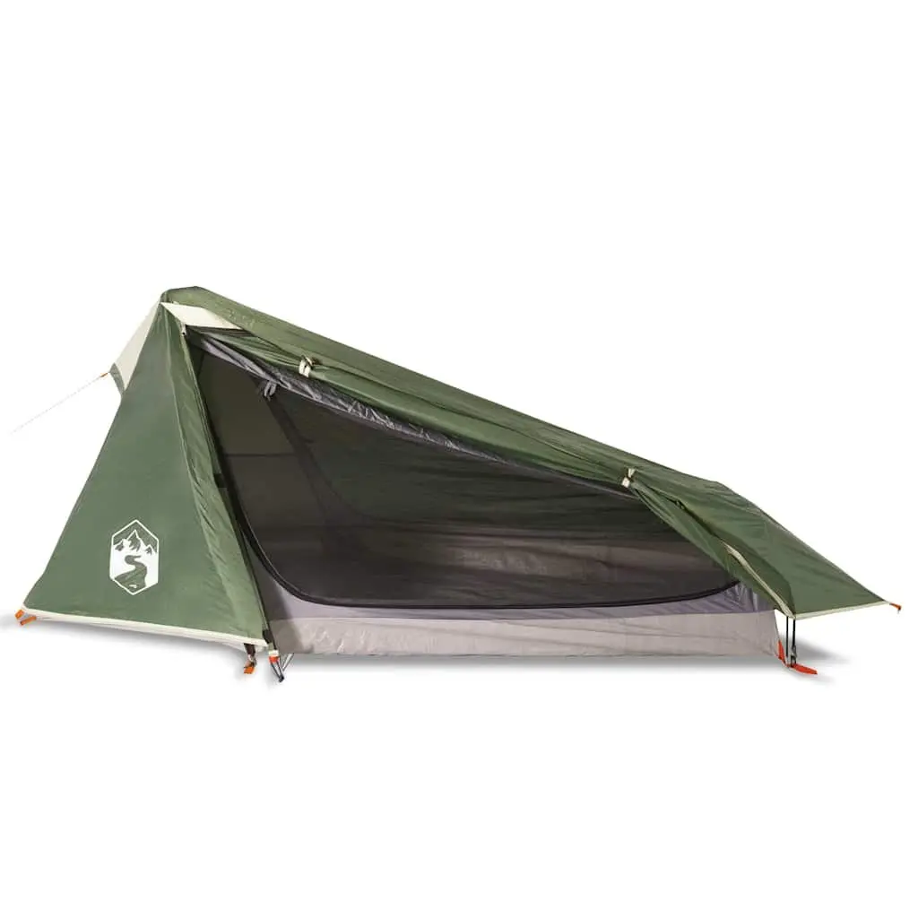 Camping Tent Polyester 1-Person Tunnel Waterproof Green