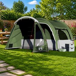 Durable Family Tent for 6 People in Green