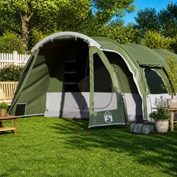 High-Quality Family Tunnel Tent for 8 People in Green