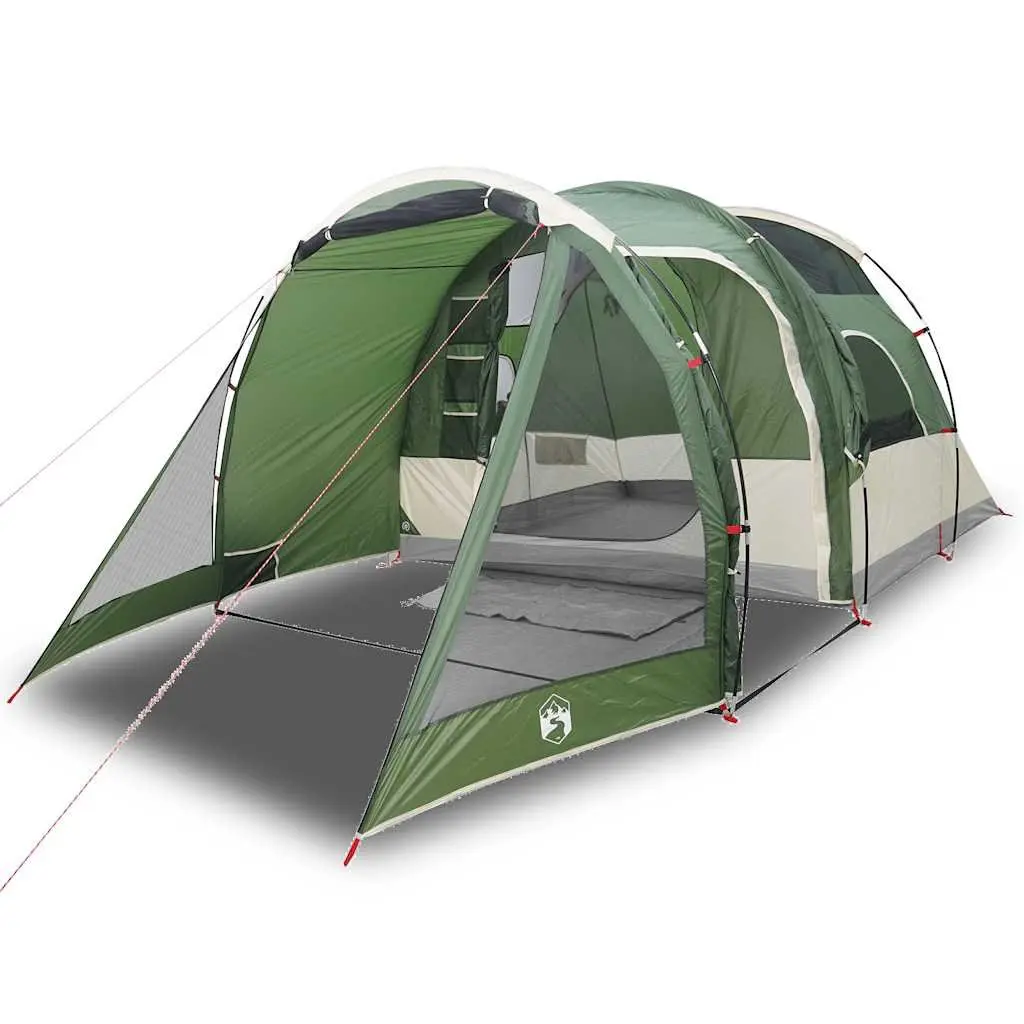 Green Waterproof 4-Person Camping Tent with Fibreglass Poles