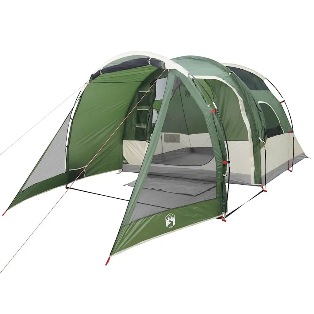 Green Waterproof 4-Person Camping Tent with Fibreglass Poles