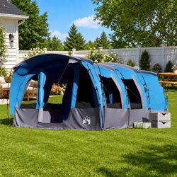 8-Person Blue Tunnel Tent for Durable Camping Adventures