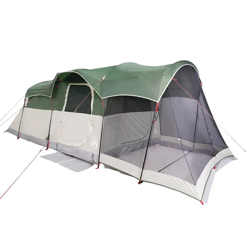 Family Tunnel Tent 8-Person Green Waterproof Camping Outdoor Hiking Shelter