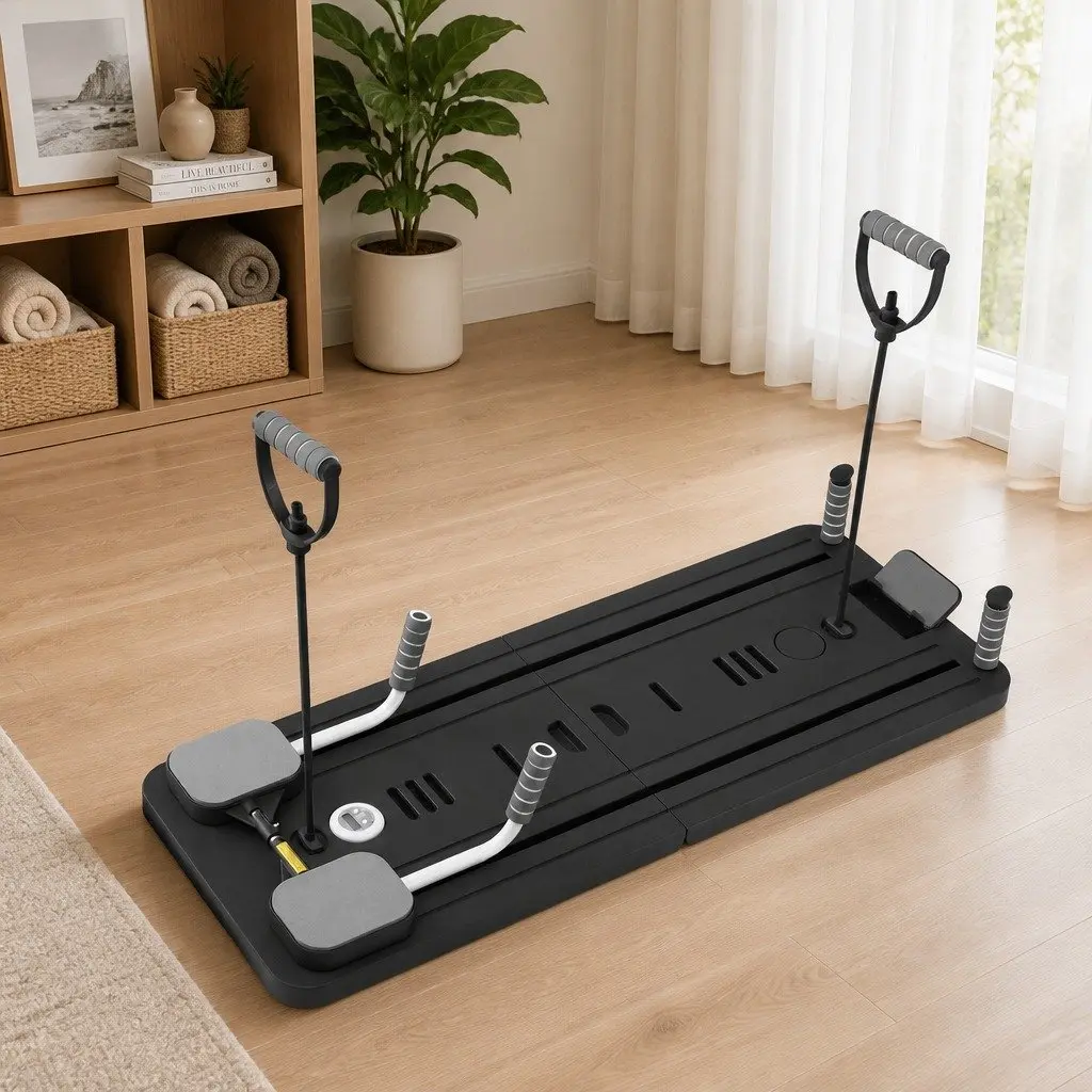 Foldable Pilates Reformer for Complete Workouts