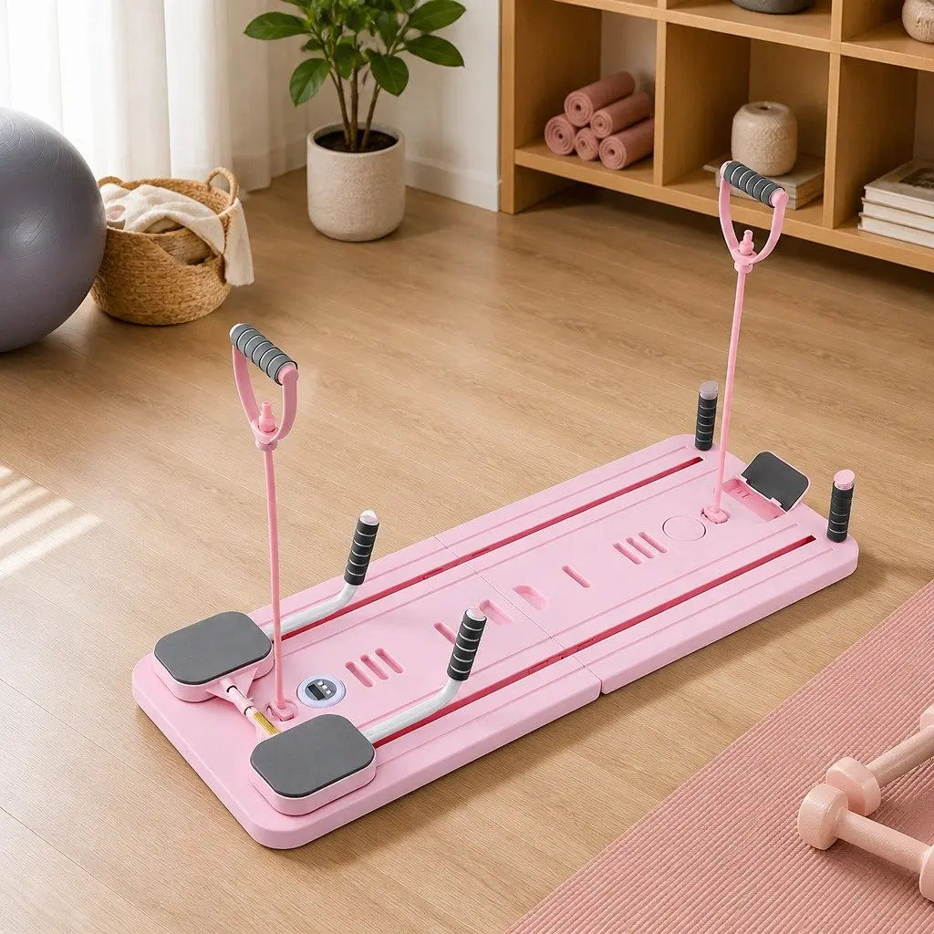 Pink Foldable Pilates Board for Full Body Training