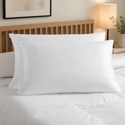 Premium Gusset Pillows Twin Pack 50x75cm Medium-Firm Support
