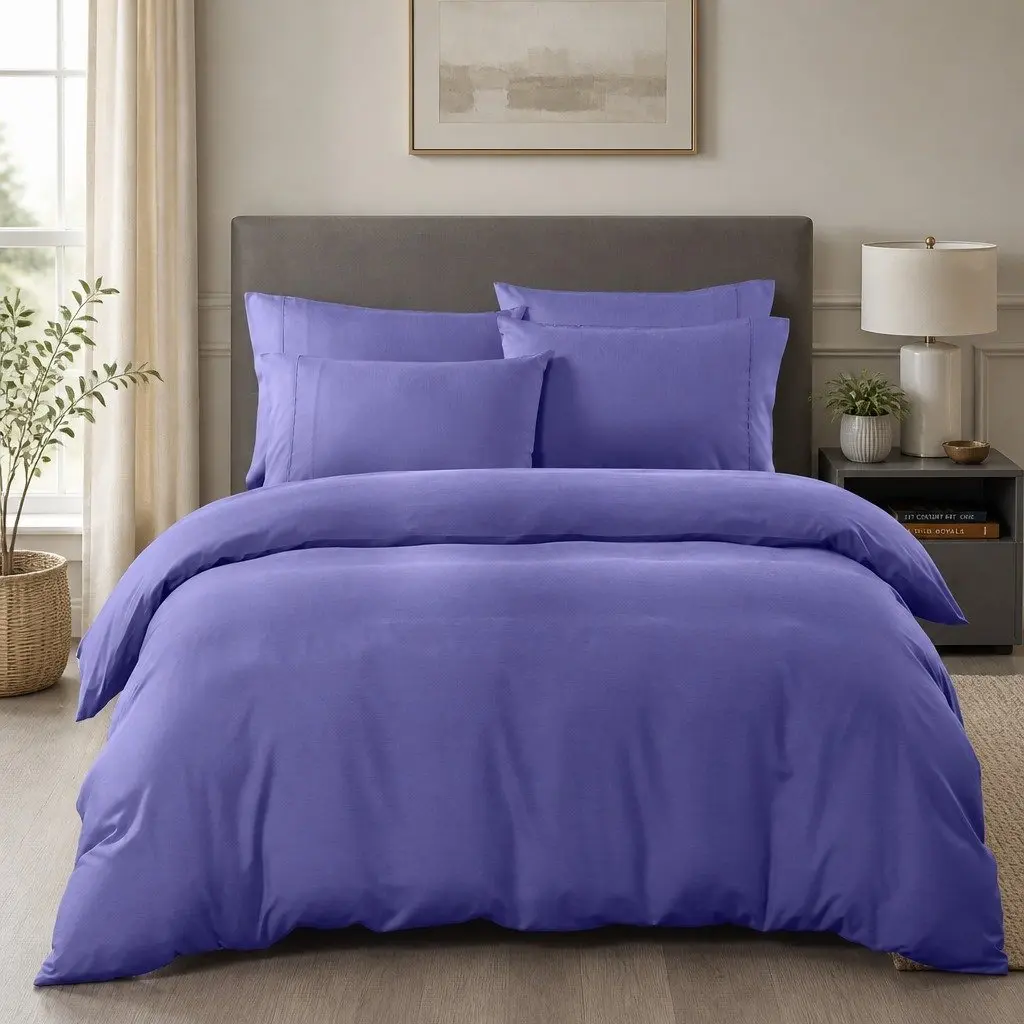King Bamboo Cooling Quilt Cover Set in Royal Blue
