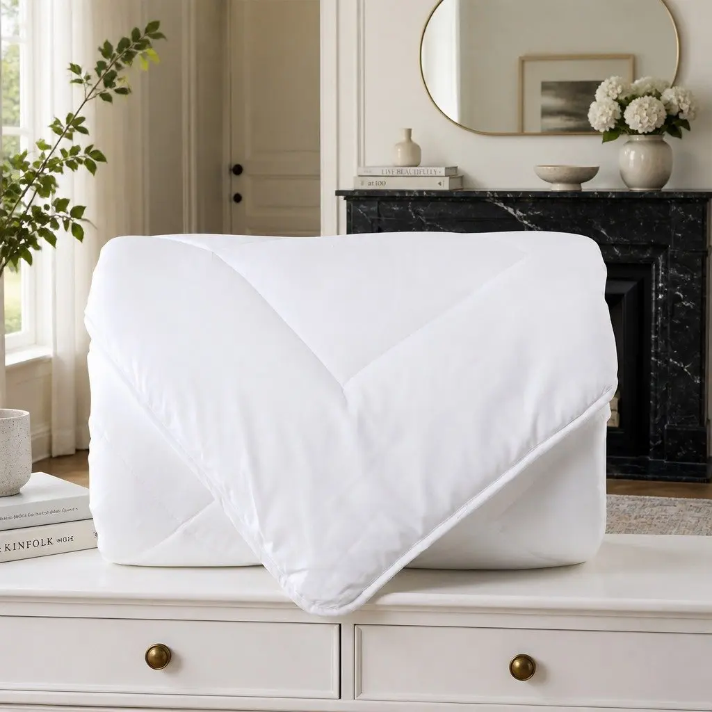Queen Quilt Microfibre Silk Blend 210x210cm Lightweight Soft Breathable