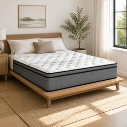 Pocket Spring Mattress 5 Zone 32cm Euro Top Memory Foam Medium Firm Bed